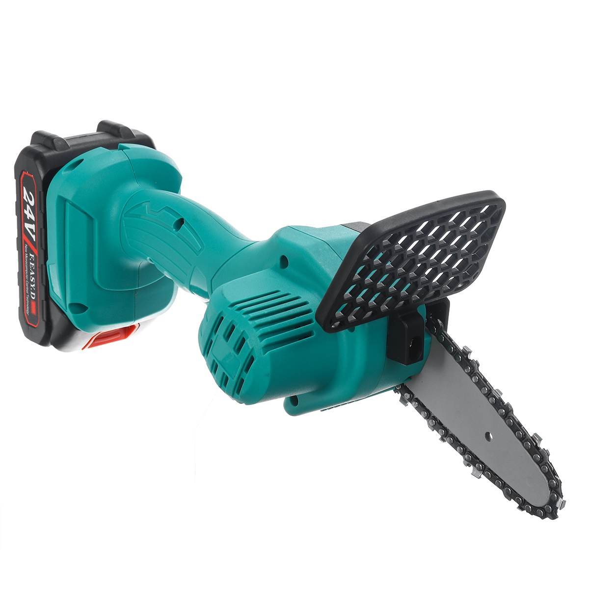 24V-4-inch-Electric-Chain-Saw-Pruning-One-handed-Garden-Power-Tool-Electric-Saws-Woodworking-Tool-3 24V 4 inch Electric Chain Saw Pruning One-handed Garden Power Tool - Image 4