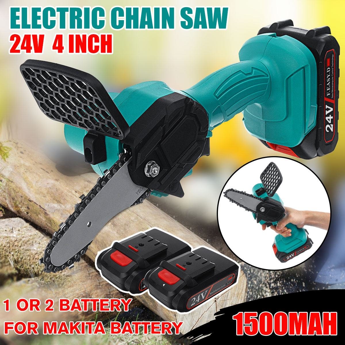24V-4-inch-Electric-Chain-Saw-Pruning-One-handed-Garden-Power-Tool-Electric-Saws-Woodworking-Tool 24V 4 inch Electric Chain Saw Pruning One-handed Garden Power Tool - Image 1