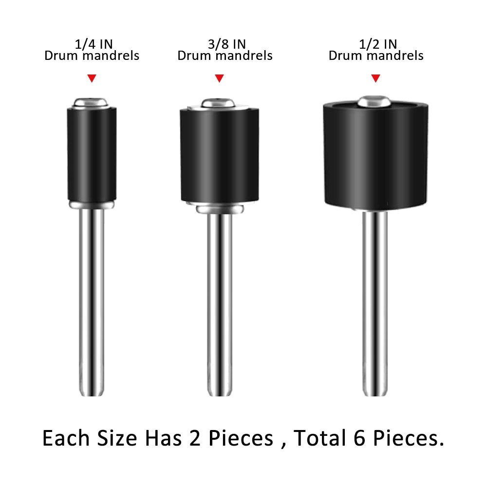 384pcs-Drum-Sanding-Kit-80-120-180-Nail-Drill-Bits-Abrasive-Tools-Dremel-Accessories-Sandpaper-Shank-3 384pcs Drum Sanding Kit 80# 120# 180# Nail Drill Bits Abrasive Tools - Image 4