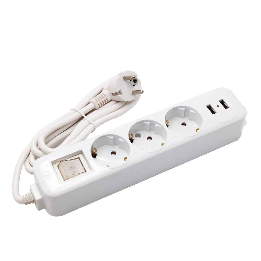 Dual-USB-EU-Power-Strip-Porous-Terminal-Board-Conversion-Plug-1-4-Way-Port-Power-Adapter-2 Dual USB EU Power Strip Porous Terminal Board Conversion Plug 1/4 Way - Image 3