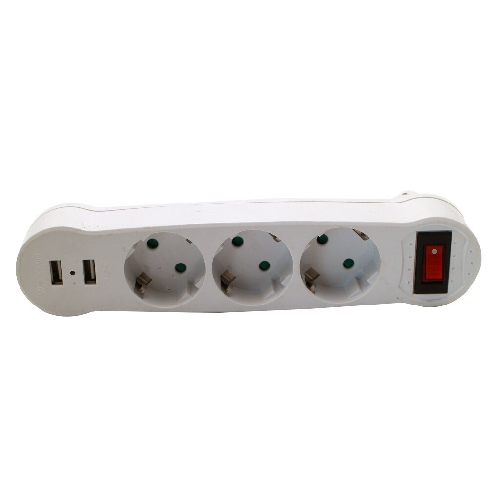 Dual-USB-EU-Power-Strip-Porous-Terminal-Board-Conversion-Plug-1-4-Way-Port-Power-Adapter-3 Dual USB EU Power Strip Porous Terminal Board Conversion Plug 1/4 Way - Image 4
