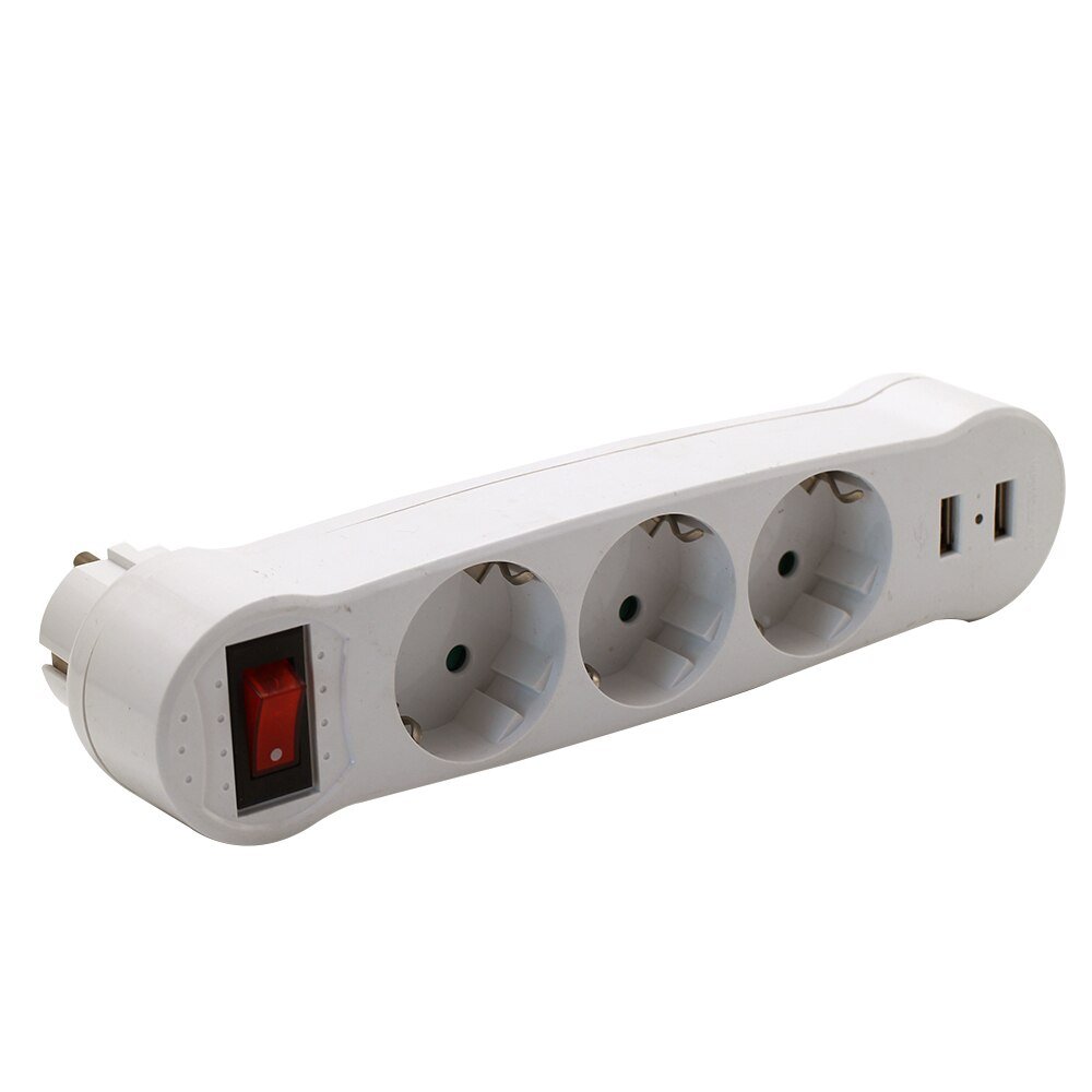 Dual-USB-EU-Power-Strip-Porous-Terminal-Board-Conversion-Plug-1-4-Way-Port-Power-Adapter-5 Dual USB EU Power Strip Porous Terminal Board Conversion Plug 1/4 Way - Image 6